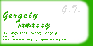 gergely tamassy business card