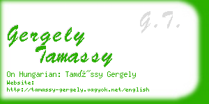 gergely tamassy business card